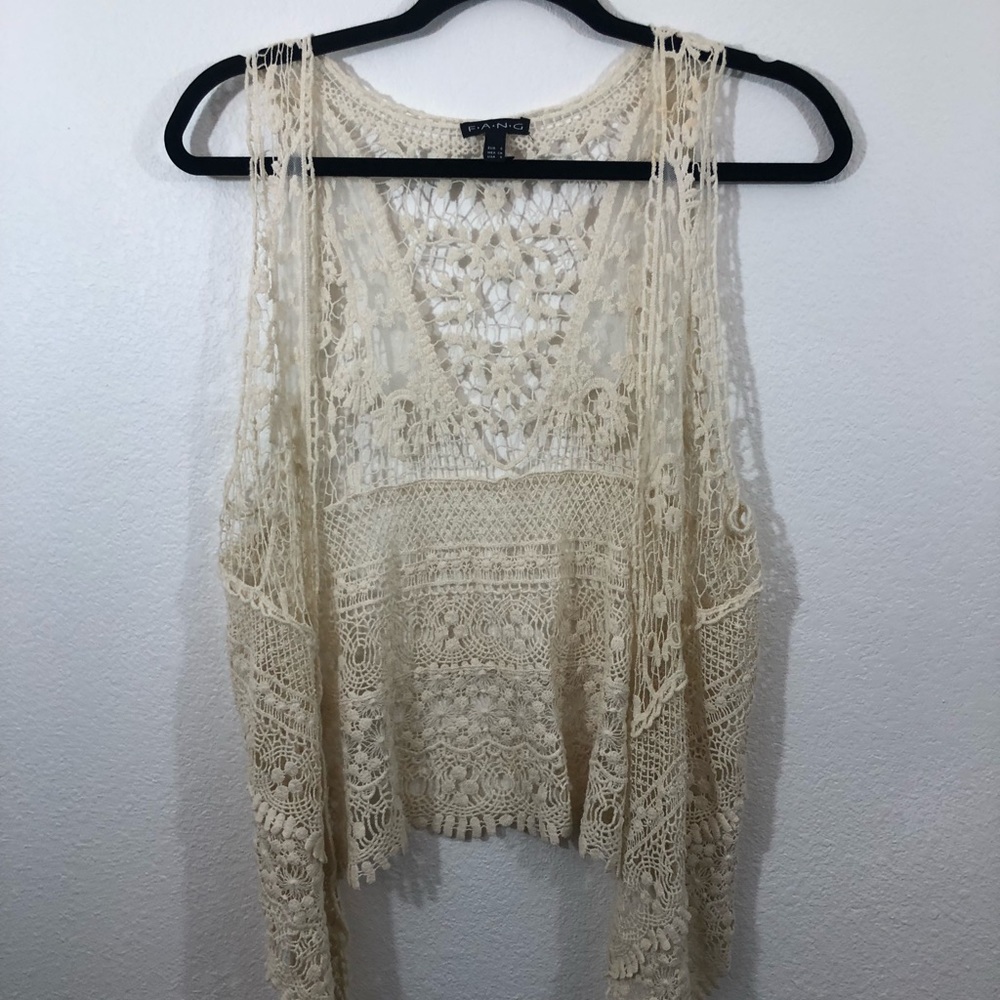 Fang, Crocheted Vest Sz S